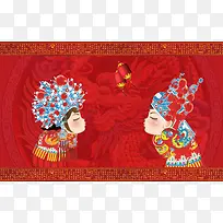 中国风喜庆婚庆海报背景模板