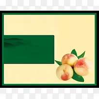 中式大气水蜜桃包装盒礼盒海报背景素材