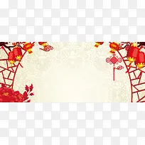 新年中国结喜庆黄色淘宝海报背景