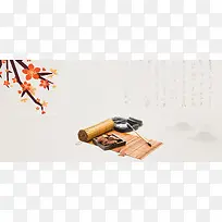 感恩教师节简约中国风banner