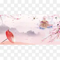 中国风醉江南唯美海报背景素材