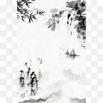 中国风水墨山水装饰画