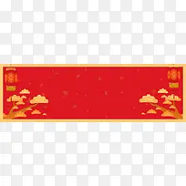 春节除夕banner海报背景