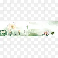 古风古韵荷塘banner