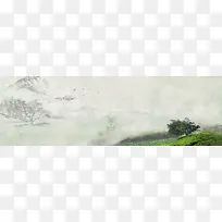 绿色山水背景