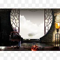 中国风古典海报背景