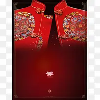 古典中国元素中式旗袍海报背景素材