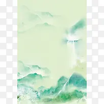 中国风水墨画唯美复古海报背景素材