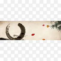 天猫服装古风大气水墨banner
