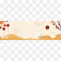 中国风新春创意banner海报背景