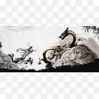 大气文化传播banner背景