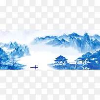 中国风水墨画背景图