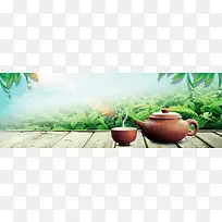 中国风茶叶茶饮养生淘宝banner