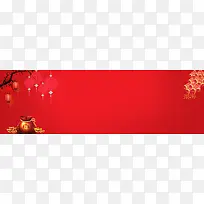 中国结新年喜庆红色电商海报背景