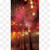中国风新年烟花H5背景psd源文件下载