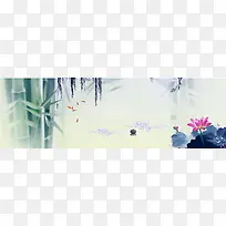 古风古韵荷塘banner