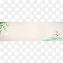 淘宝中国风荷花背景海报banner