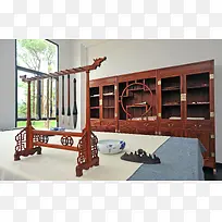 现代家居室内装潢中国风背景素材