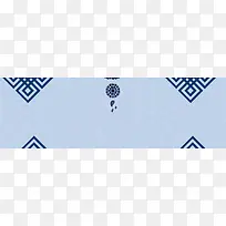 青花瓷花纹电商banner