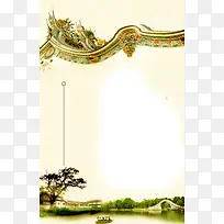 中国风西湖风光背景素材