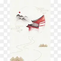 禅定之道中国风禅意创意海报背景素材