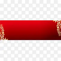 红色喜庆中国风花纹背景banner