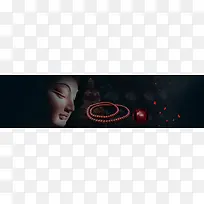淘宝檀珠佛珠背景banner