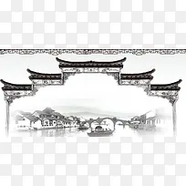 中国风古建筑背景