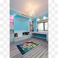 小清新儿童屋设计背景