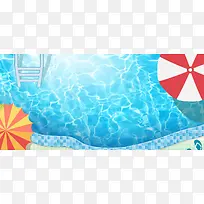 泳池夏季上新banner背景