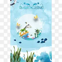 卡通海豚海洋世界