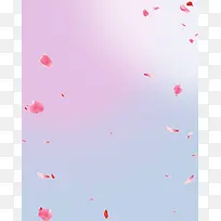 妇女节梦幻花瓣雨背景素材