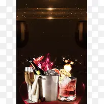 夜店 金属字 迪时刻 酒吧海报背景素材