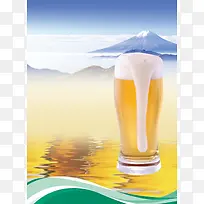 啤酒宣传海报背景素材