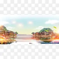 唯美凤凰古城旅游海报