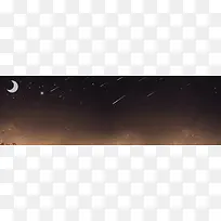 星空梦幻黑色渐变海报banner