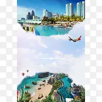 马来西亚旅游文化宣传海报背景素材