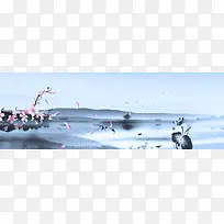 桃李满天下,桃花,毛笔,教师节海报