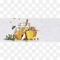 蜂蜜海报banner背景