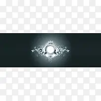 奢华欧式珠宝银色皇冠背景banner