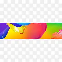 彩绘背景banner