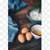 蛋制品食品美食背景素材