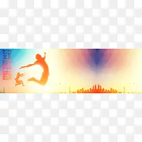 创意个性致青春淘宝海报背景