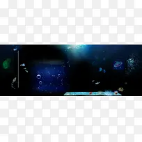 深海汽泡海报背景
