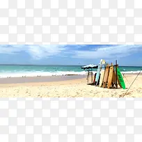 国外旅游海景背景banner