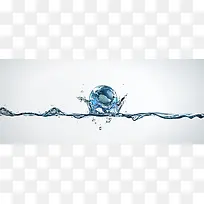 保护环境珍惜水源简约海报背景