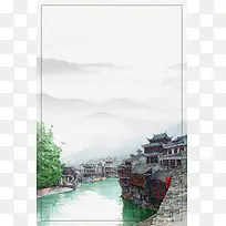 旅游展板背景素材