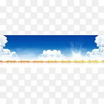 蓝天banner背景