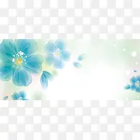 梦幻花朵banner背景