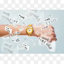 时间手表广告创意背景素材